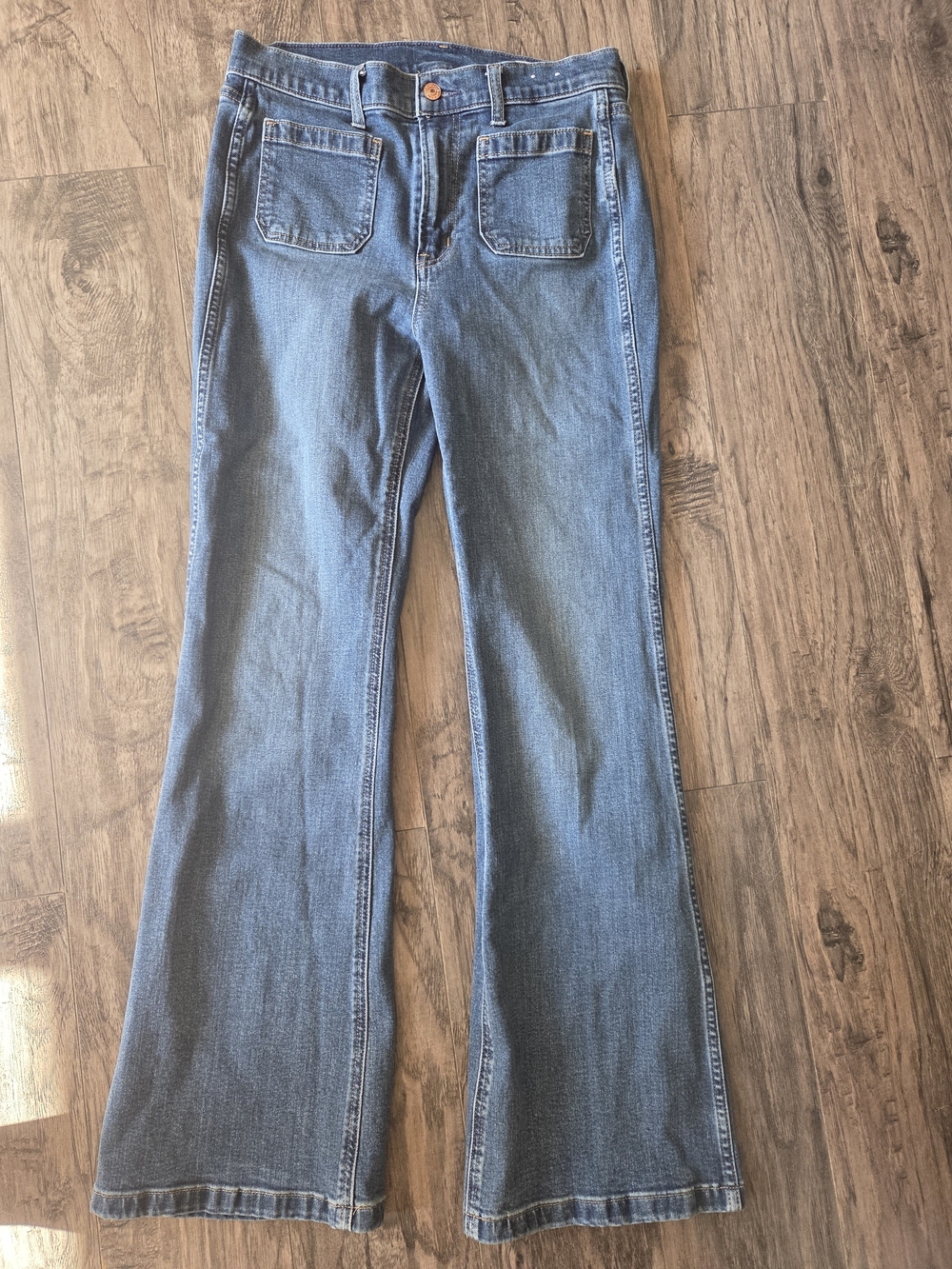 GAP Women's Medium Blue Wide-Leg Jeans